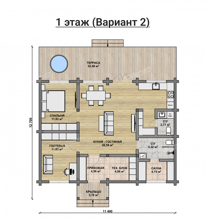 Дом из клееного бруса VZ-321
